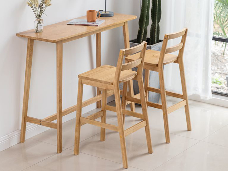 inomhus trä bar matbordsset, barstol med högbordsmöbler YQ-K2006