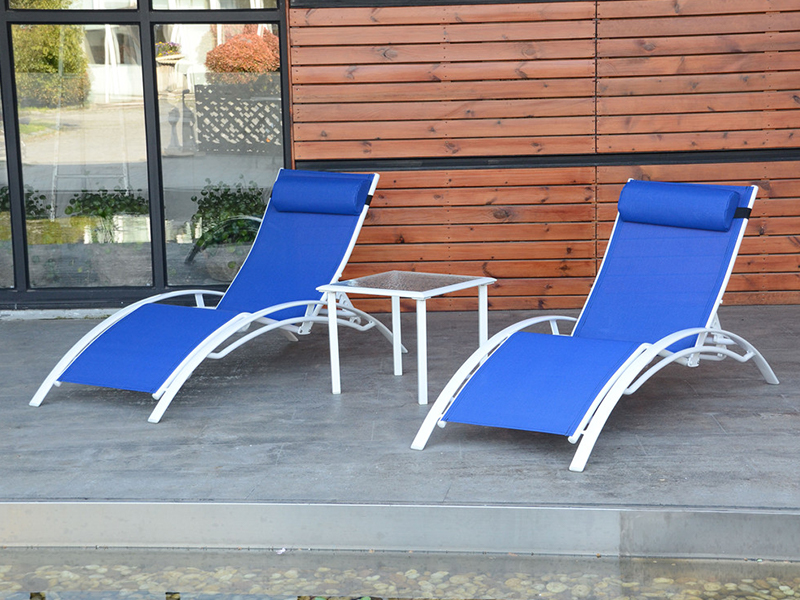 Utomhusavslappnande sunlounger, utomhusmöbler, aluminiumchaise lounge stol YQ-TB-426A
