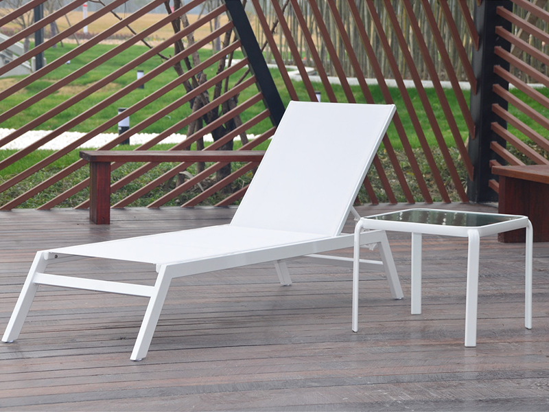 Stackbar aluminiumramsalong, utomhusmöbler, utomhusrets lounge YQ-TB-506