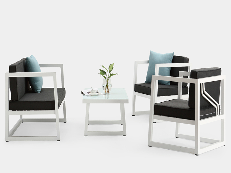 Uteplatsmöbler, modern trädgårdsoffa set YQA-1091