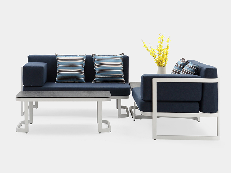 Aluminium trädgårdsmöbler, 3st soffa set, utomhus europeiska möbler YQA-909