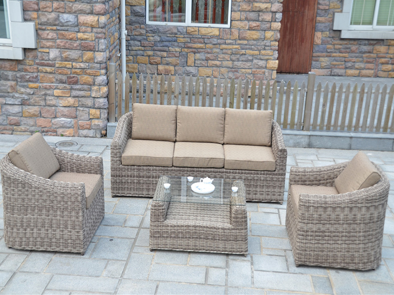 Rotting soffa set, 4st aluminium soffa set yqr-418-2